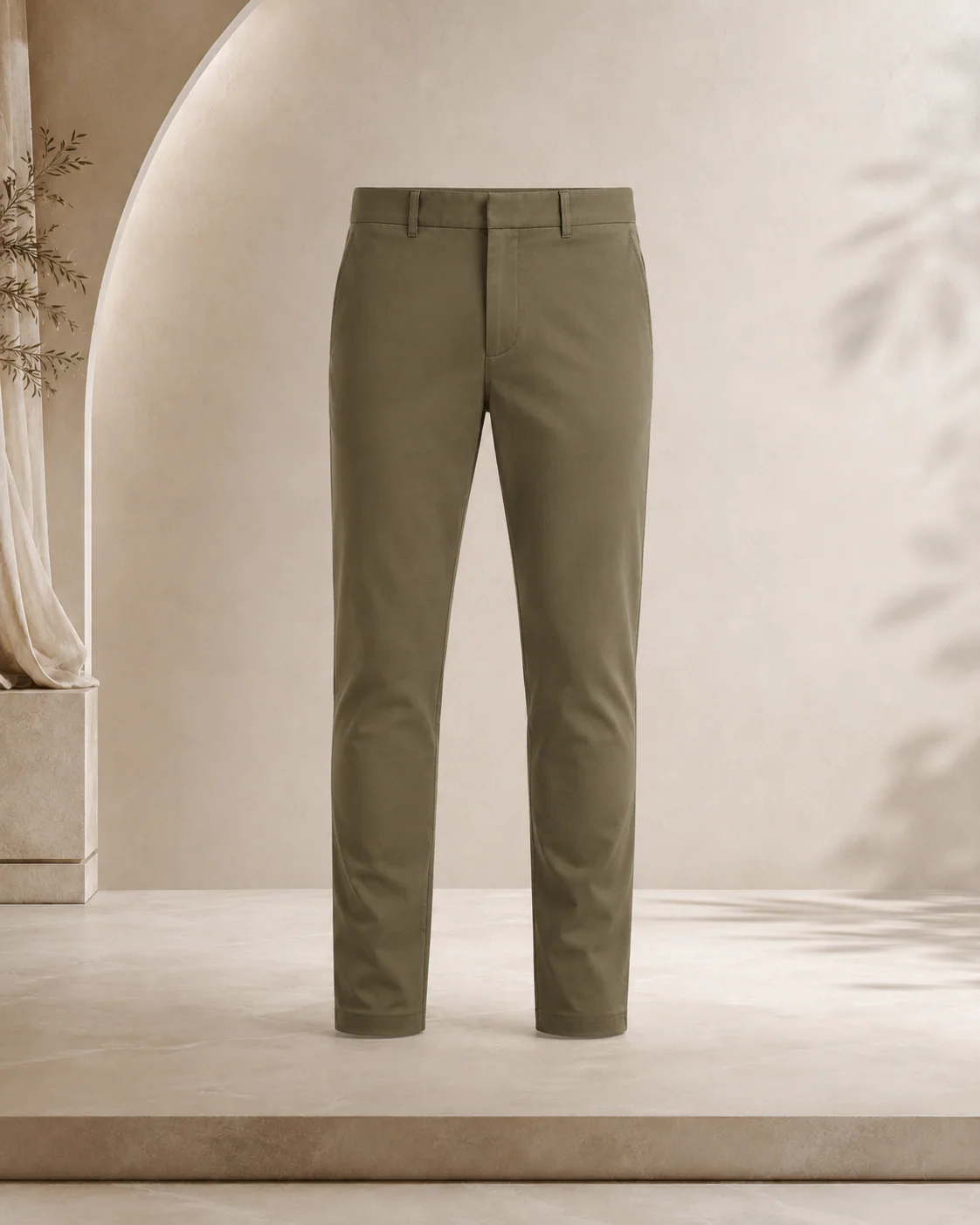 Olive Heritage Slim Chino Trouser
