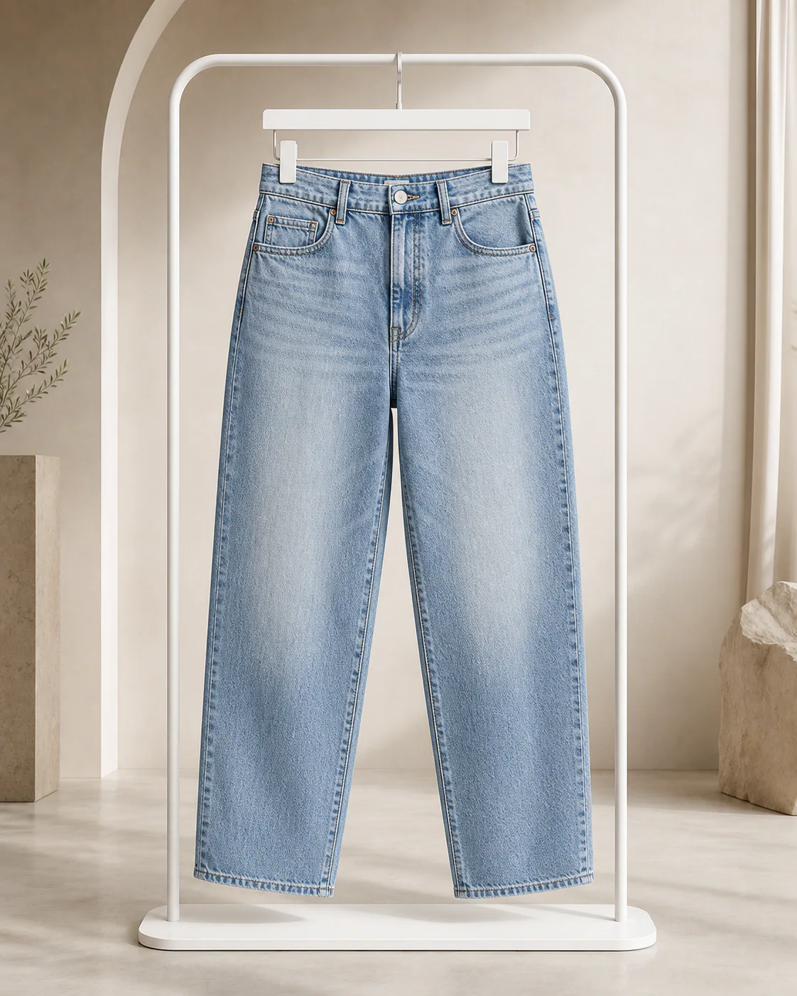 Vintage Light-Wash Relaxed Jeans